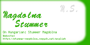 magdolna stummer business card